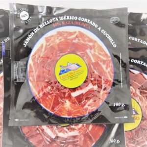 Jamón de bellota ibérico 50% raza ibérica cortado a cuchillo